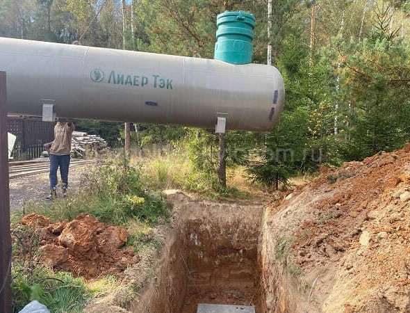 Установка подземного газгольдера Лидер Тэк для дома в Серпухове