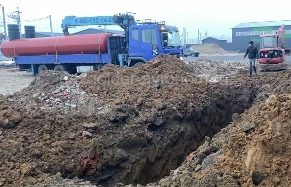 Монтаж газгольдера Реал Инвест под ключ в Серпухове подземно